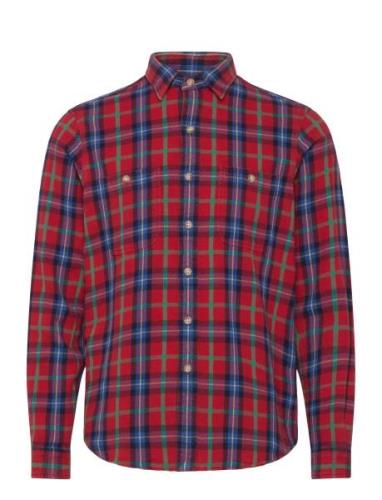 Classic Fit Plaid Oxford Workshirt Tops Shirts Casual Red Polo Ralph L...