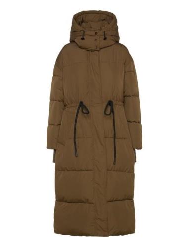 Petra - Winter Puff Rd Topattu Pitkä Takki Khaki Green Day Birger Et M...