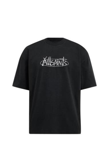 Sternum Ss Crew Tops T-shirts Short-sleeved Black AllSaints