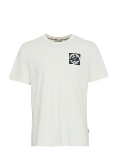 Tee Tops T-shirts Short-sleeved White Blend