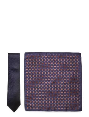 Tie & Pocket Square Solmio Kravatti Navy Amanda Christensen