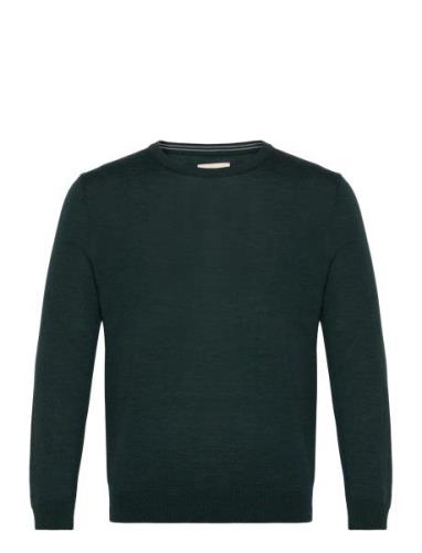 Extrafine Merino Wool C-Neck Tops Knitwear Round Necks Green GANT