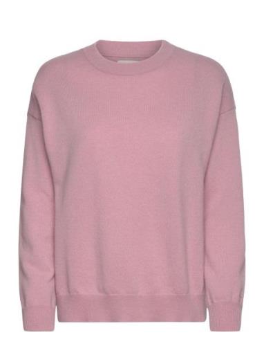 Superfine Lambswool C-Neck Tops Knitwear Jumpers Pink GANT