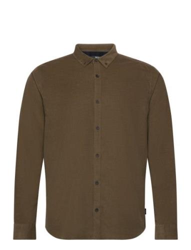 Inryan Tops Shirts Casual Khaki Green INDICODE