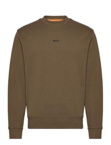 Wesmallcrew Tops Sweat-shirts & Hoodies Sweat-shirts Khaki Green BOSS