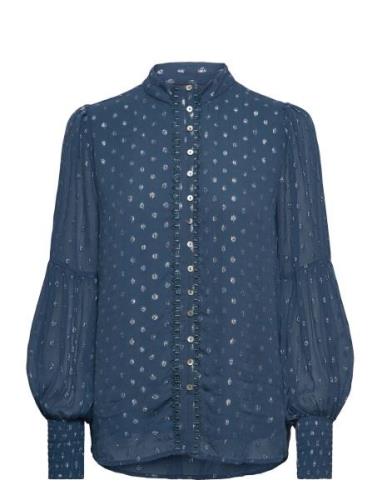 Dietesbblillys Shirt Tops Blouses Long-sleeved Navy Bruuns Bazaar