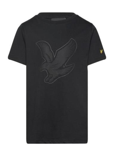 Graphic Eagle T-Shirt Tops T-shirts Short-sleeved Black Lyle & Scott