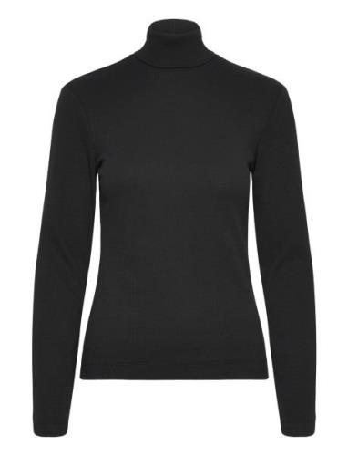 Slim Rib Turtleneck Tops T-shirts & Tops Long-sleeved Black GANT