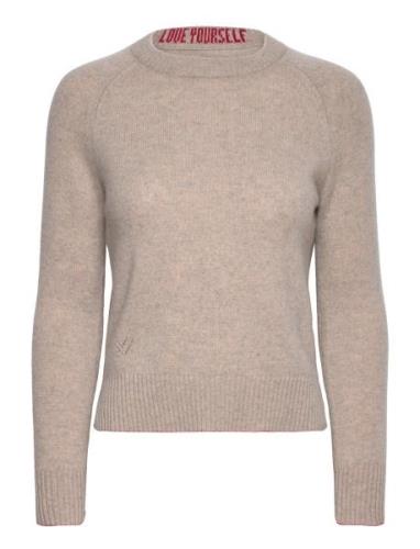 Sourcy Ws Tops Knitwear Jumpers Beige Zadig & Voltaire