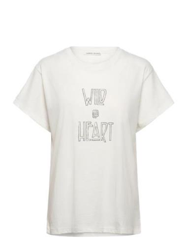 Wild @Heart T-Shirt - Ambla Tops T-shirts & Tops Short-sleeved Cream R...