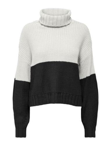 Onlbibba Ls Rollneck Cc Knt Tops Knitwear Turtleneck White ONLY