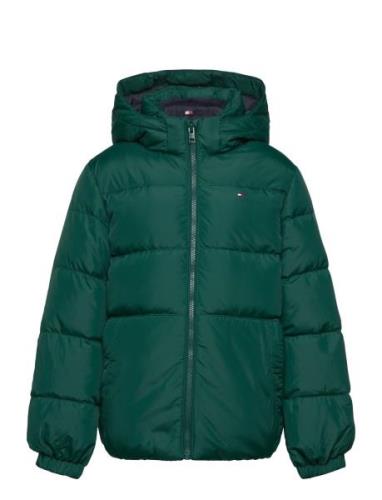 Essential Down Jacket Toppatakki Green Tommy Hilfiger