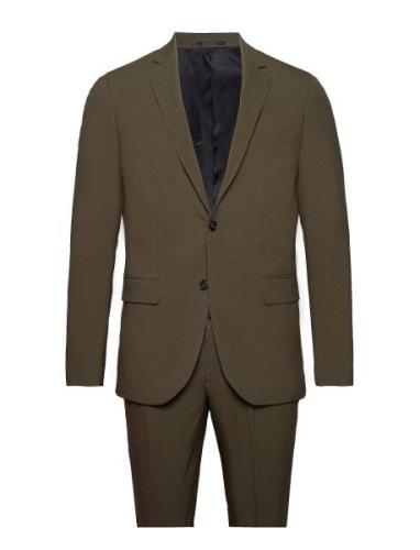 Plain Mens Suit Puku Green Lindbergh