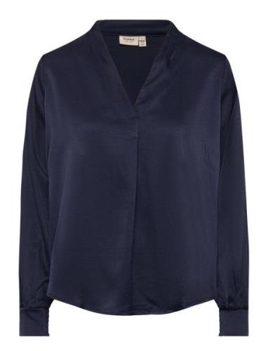 Frviline Bl 1 Tops Blouses Long-sleeved Navy Fransa