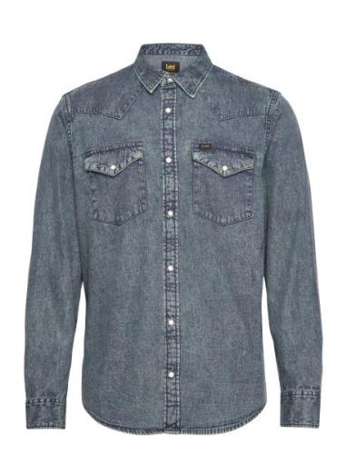 Regular Western Shirt Tops Shirts Casual Blue Lee Jeans