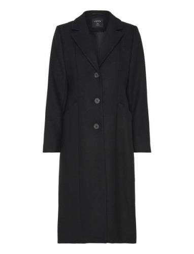 Coat Megan Villakangastakki Pitkä Takki Black Lindex