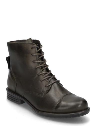 Biadanelle Leather Derby Boot Shoes Boots Ankle Boots Ankle Boots Flat...