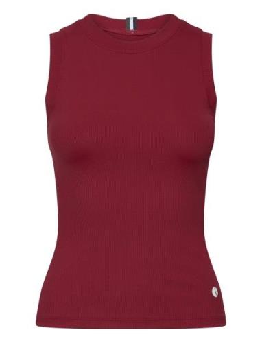 Ace Rib Tank Pocket Sport T-shirts & Tops Sleeveless Burgundy Björn Bo...