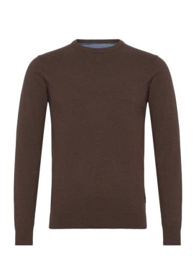 Inancona Crewneck Tops Knitwear Round Necks Brown INDICODE