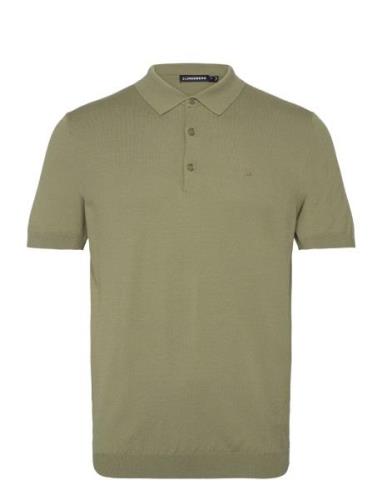 Ridge Rayon Silk Polo Tops Polos Short-sleeved Green J. Lindeberg