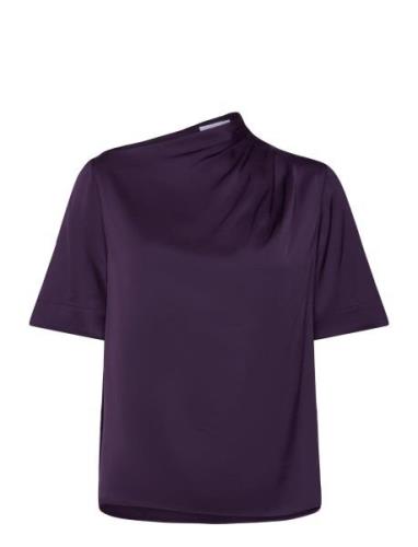 Lime Tee Tops Blouses Short-sleeved Purple Ahlvar Gallery