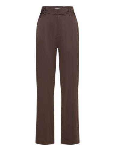 Ava Trousers Bottoms Trousers Straight Leg Brown Ahlvar Gallery