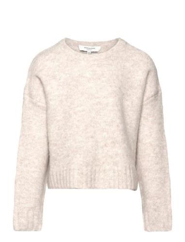 O-Neck Pullover Tops Knitwear Pullovers Cream Rosemunde Kids