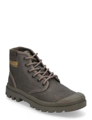 Pampa Hi Coated Shoes Boots Ankle Boots Laced Boots Grey Palladium