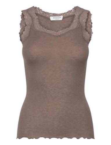 Wool Top Tops T-shirts & Tops Sleeveless Brown Rosemunde