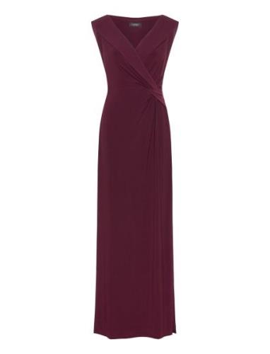 Jersey Off-The-Shoulder Gown Maksimekko Juhlamekko Burgundy Lauren Ral...