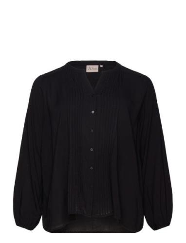 Wa-Sia Tops Blouses Long-sleeved Black Wasabiconcept