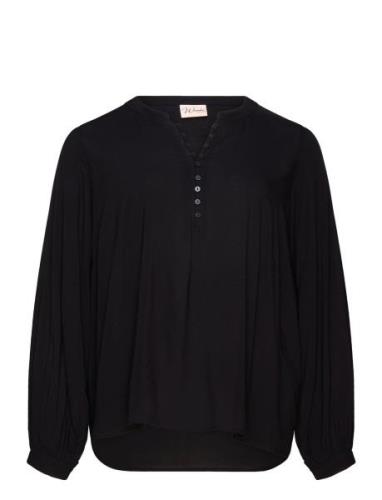 Wa-Sia Tops Blouses Long-sleeved Black Wasabiconcept