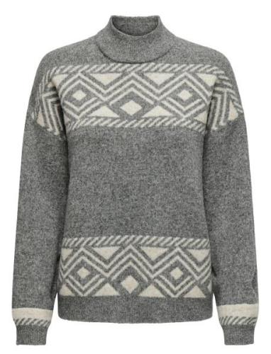 Onlvictoria L/S Pullover Knt Noos Tops Knitwear Jumpers Grey ONLY