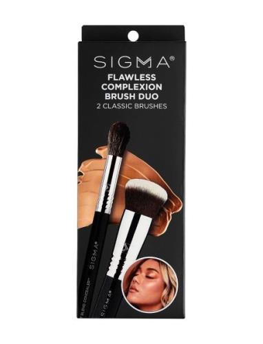 Flawless Complexion Brush Duo Meikkisiveltimet Meikki Black SIGMA Beau...