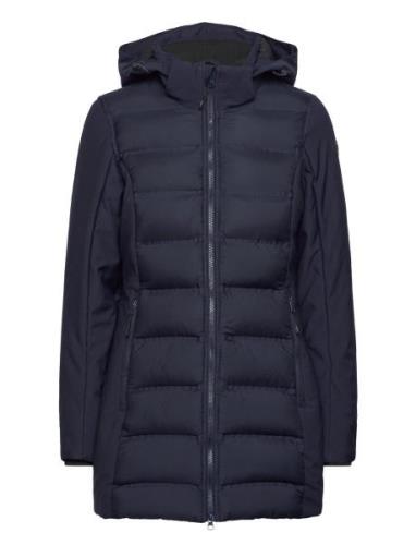 Woman Parka Light Hybrid Softshell Topattu Pitkä Takki Navy CMP