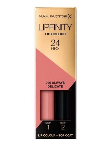 Lipfinity 006 Always Delicate Huulikiilto Meikki Pink Max Factor