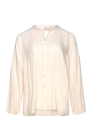 Wa-Sia Tops Blouses Long-sleeved Cream Wasabiconcept