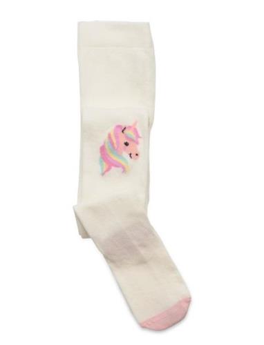 Tights Sg Cotton Unicorn Knee Sukkahousut White Lindex