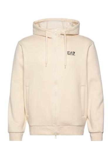 Sweatshirt Tops Sweat-shirts & Hoodies Hoodies Cream EA7