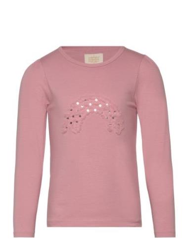 T-Shirt Ls Tops T-shirts Long-sleeved T-shirts Pink Creamie