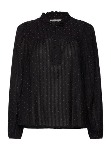 Lourdessw Blouse Tops Blouses Long-sleeved Black Sofie Schnoor