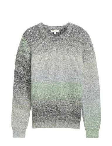 Color Gradient Knit Tops Knitwear Pullovers Green Tom Tailor