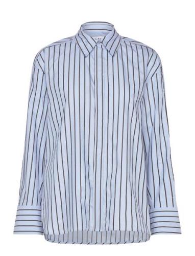 Aya - Contemporary Stripe Rd Tops Shirts Long-sleeved Blue Day Birger ...