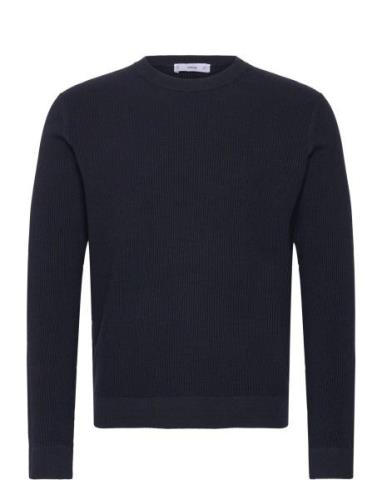 Sweater Antigua Tops Knitwear Round Necks Navy Mango