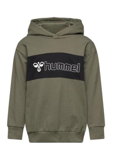 Hmlatlas Hoodie Tops Sweat-shirts & Hoodies Hoodies Khaki Green Hummel