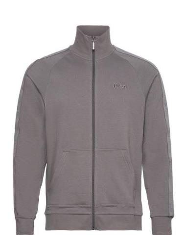 Tonal Logo Zip J Tops Sweat-shirts & Hoodies Sweat-shirts Grey HUGO