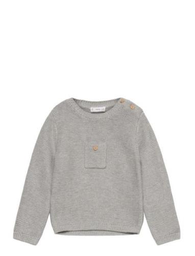 Sweater Enzo Tops Knitwear Pullovers Grey Mango