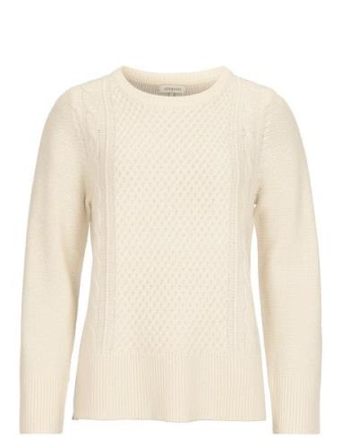 Caty Aran Sweater Tops Knitwear Jumpers Cream Newhouse