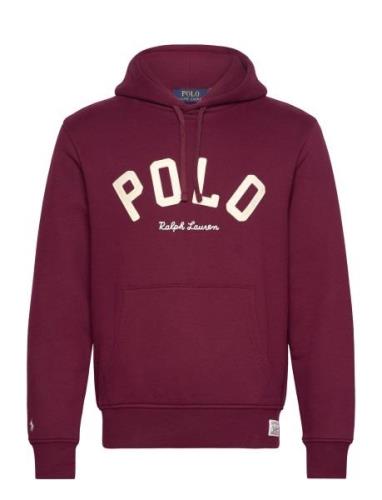 The Rl Fleece Logo Hoodie Tops Sweat-shirts & Hoodies Hoodies Burgundy...