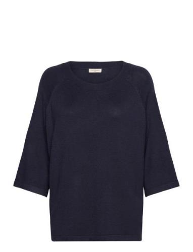 Josefina Top Night Sky L/Xl Tops Knitwear Jumpers Navy Movesgood